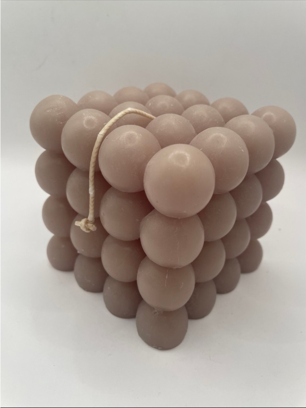 Mainstays Taupe Bubble Cube Candle *